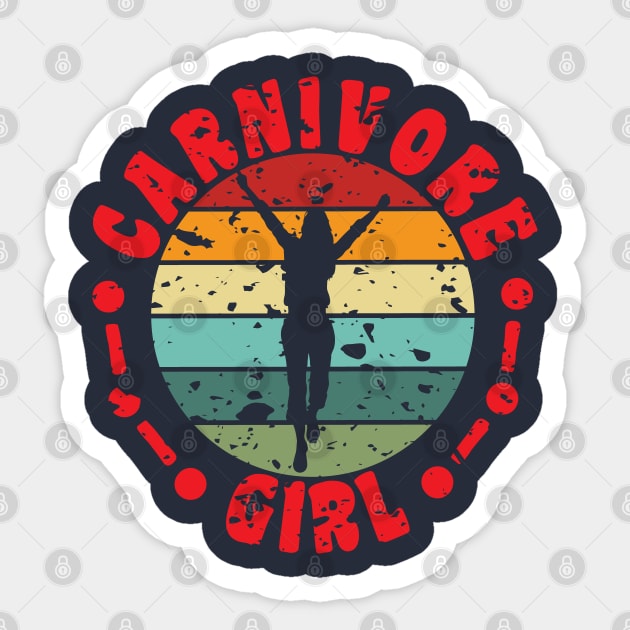 CARNIVORE GIRL MEAT EATER STEAK LOVER CUTE GIRL WOMAN Sticker by CarnivoreMerch